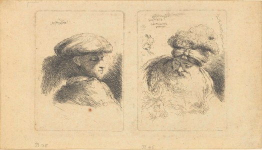 Small Studies of Heads in Oriental Dress: Five plates (Bartsch 35, 37, 40, 45 & 46)