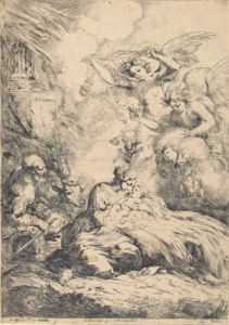 The Nativity with Angels (Bartsch 7)