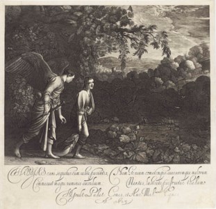 Tobias and the Angel 'The large Tobias' (Bartsch, Hollstein 2)