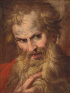 Head study of a bearded man
