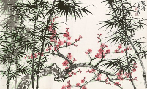 Bamboo and Plum Blossom