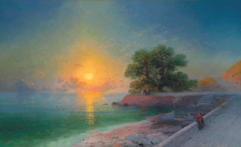 Promenade at sunset