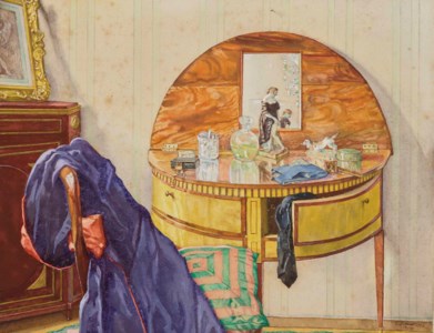 The artist's bedroom in St Petersburg