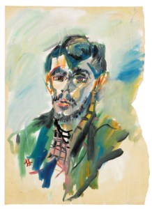 Self-portrait; and four other works on paper