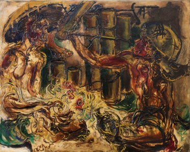 Affandi, Minum Tuak (Palm Wine Drinkers)