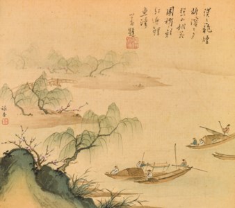 Boating by Peach Blossoms