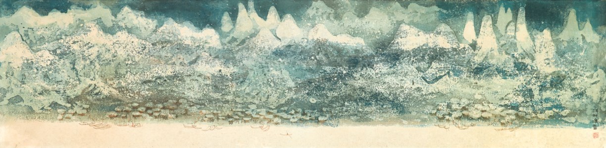 Fishing Village Under Snow