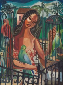 Mulata e pássaros
