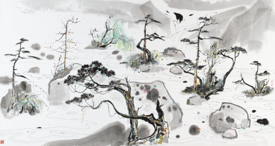 Wu Guanzhong, The Sea of Potted Landscapes