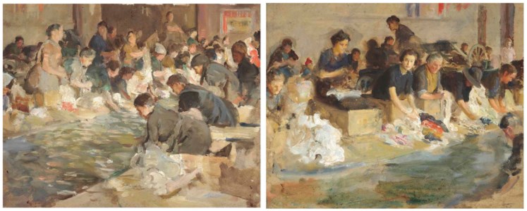 Washerwomen at Antibes; and Similar