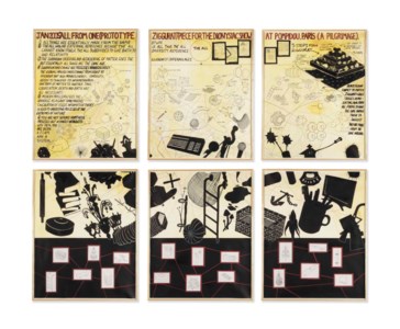 Studio Wall Drawing: January 2005: "All from One (Prototype Ziggurat)" Piece for Dionysac Show at Pompidou Paris (a Pilgrimage)
