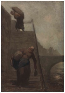 Les laveuses du quai d'Anjou (Les blanchisseuses — Les laveuses sur l'escalier)