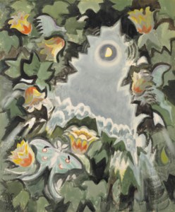 Charles Ephraim Burchfield, June Night (Luna Moth, Tulip Tree in Bloom by Moonlight)