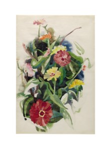 Zinnias: A Double-Sided Work