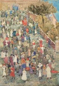 Maurice Brazil Prendergast, Steps of Santa Maria d'Aracoeli, Rome