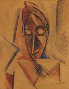 Pablo Picasso, Tête (étude pour Nu à la draperie )