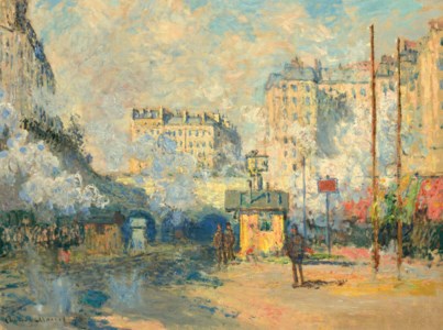 Claude Monet, Extérieur de la gare Saint-Lazare, effet de soleil