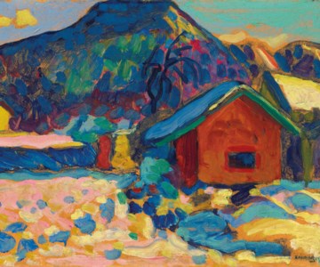 Wassily Kandinsky, Winterstudie mit Berg