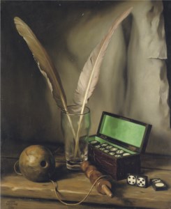 Still life with dominoes