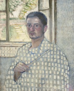 Self-portrait with brush