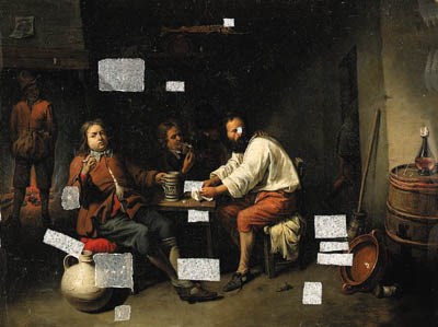 A gentleman drinking in an inn