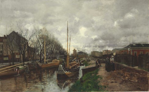 Bateaux sur un affluent de la Seine