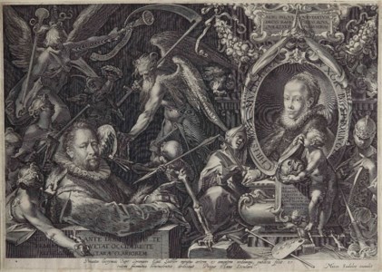 Portrait of Bartholomeus Spranger with an Allegory on the Death of His Wife, Christina Müller