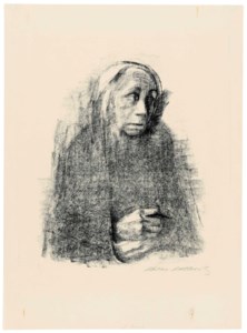 Sitzende Frau mit Umschlagtuch (Seated Woman with Shawl)
