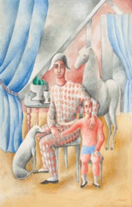 Arlequin et enfant