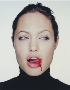 Angelina Jolie with Blood, 2003