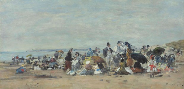 Eugène Boudin, Scéne de plage à Trouville