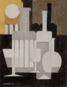 Nature morte puriste aux deux verres