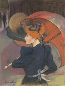 Femme au parapluie