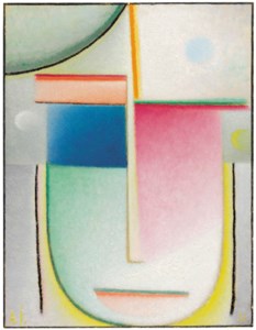 Alexej von Jawlensky, Abstrakter Kopf: inneres Schauen vom Glück