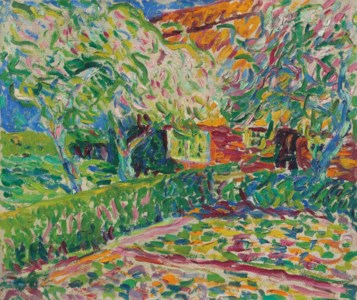 Erich Heckel, Blühende Apfelbäume