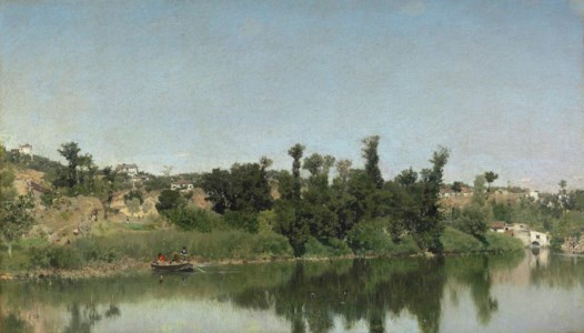 At the edge of the water