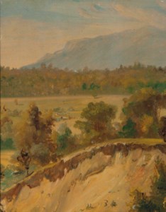 Landscape with sand pit; and a companion painting