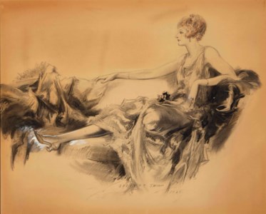 An elegant woman in repose