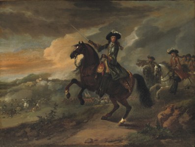 William III leading his troops at the Battle of Namur