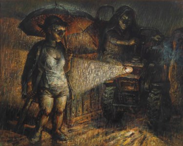 Luo Zhongli, Late Return (A Lift at Night)