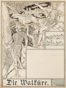 Illustration for Wagner's Centenary programme at the Royal Albert Hall, 1913: 'The Ride of the Valkyries'