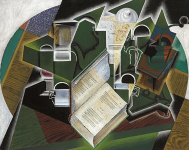 Juan Gris, Livre, pipe et verres