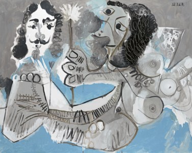 Pablo Picasso, Mousquetaire et femme à la fleur