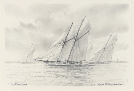 Meteor IV racing in the Solent