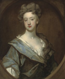 Portrait of a lady, half-length, in a blue robe, in a feigned oval