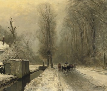 Returning home after the snowfall