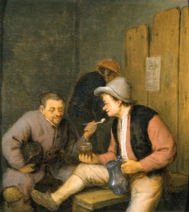 Boors smoking in a Tavern