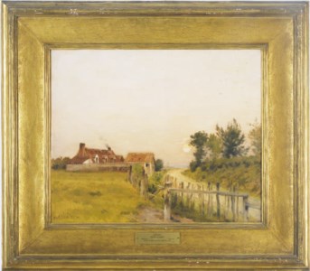 Sunset; and a companion painting of Sunrise