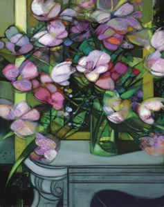 Jeux de fleurs sur la cheminée