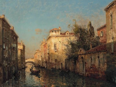 A gondola on a Venetian backwater